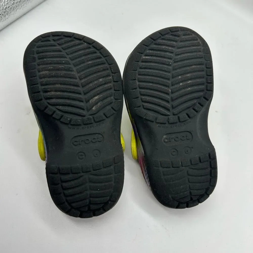 Crocs Kids Multicolor Slip-on Clogs with Yellow Strap